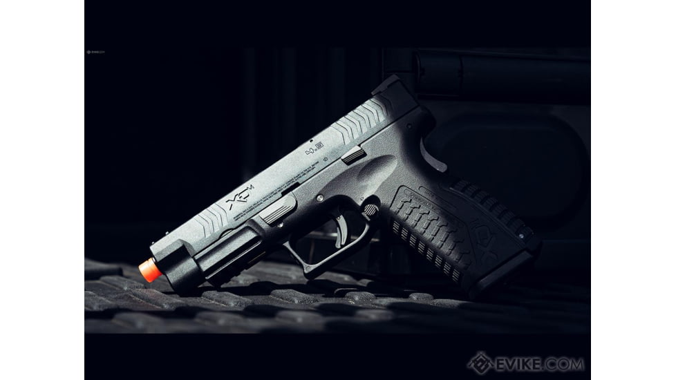 Air Venturi Springfield Armory Licensed XDM Gas Blowback Airsoft Training Pistol, 4.5 Duty, Black, SA-XDM45CBB6-B