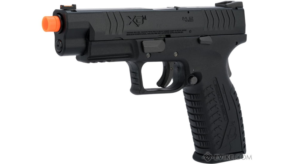 Air Venturi Springfield Armory Licensed XDM Gas Blowback Airsoft Training Pistol, 4.5 Duty, Black, SA-XDM45CBB6-B