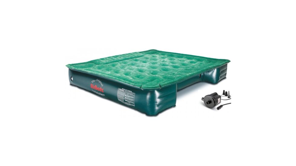 Airbedz Lite Mid-Size 6 to 6.5ft Short Truck Bed Air Mattress w/ DC Corded Pump, Green, PPI PV203C