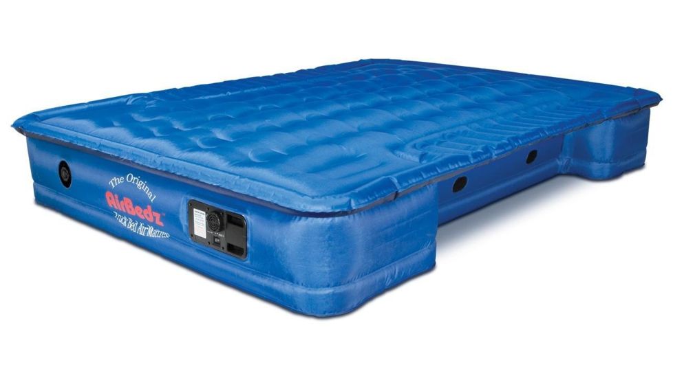 Airbedz Original Full Size 6 to 6.5 ft Short Inflatable Truck Bed w/ Built-in Rechargeable Battery Air Pump, Blue, PPI102