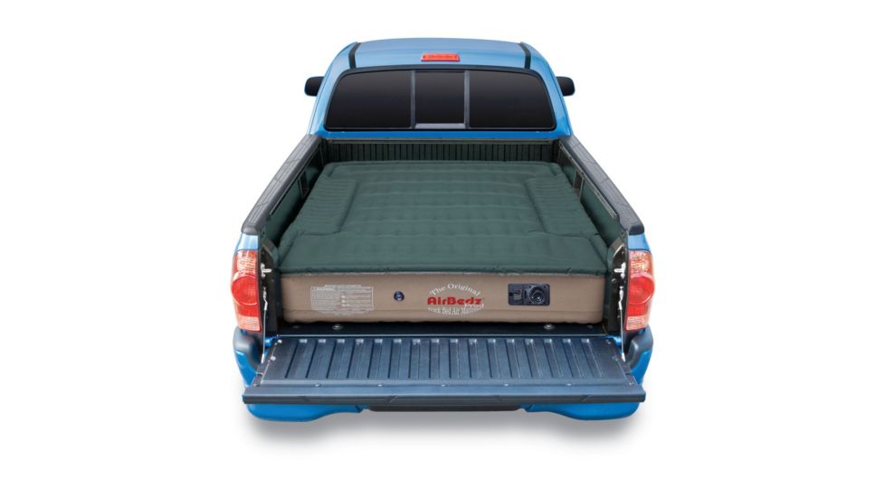 Airbedz Pro3 Full Size 8 Foot Long Inflatable Truck Bed w/ Built-in DC Air Pump, Green/Tan, PPI 301