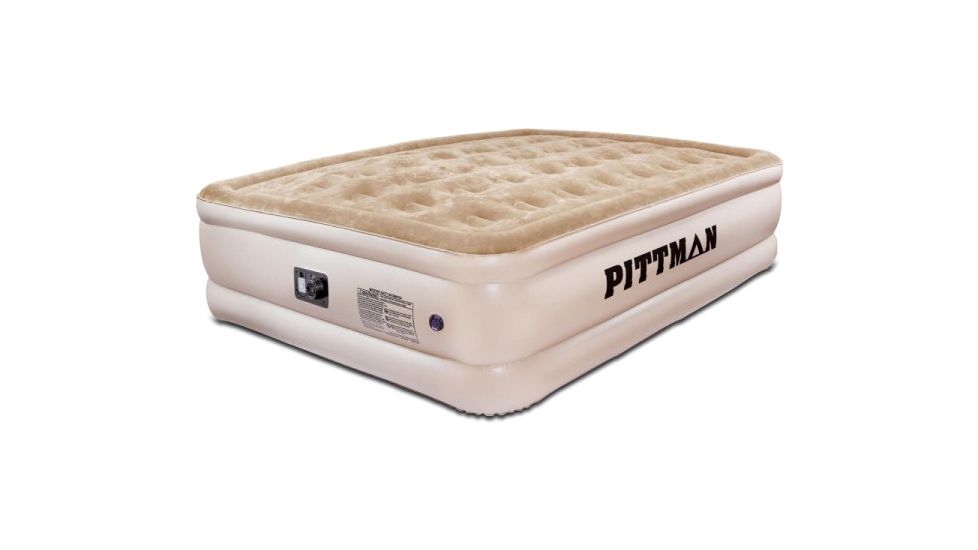 Airbedz Queen Comfort Double High - 20in Tall Air Mattressl with Built In Electric Pump, Tan, PPI QCDH2