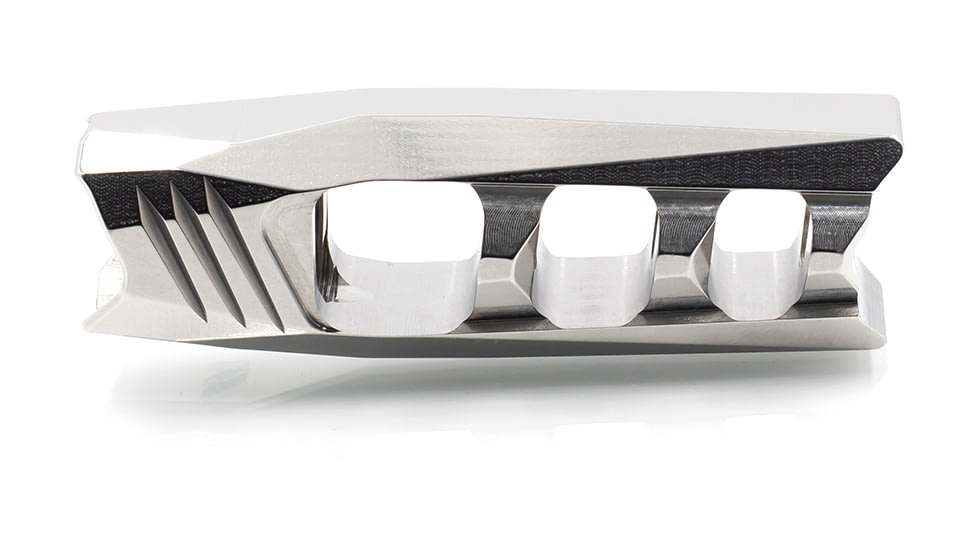 Airborne Arms AAS8 Spectre Muzzle Brake, AR, .308 Win/ 7.62x39mm/ 6.8mm Rem SPC/ 6.5/ 6mm ARC, 5/8x24 Thread, Silver, AAUP-AAS8