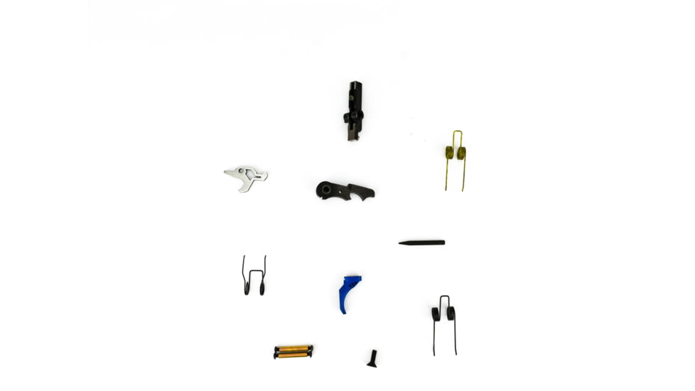 Airborne Arms Geronimo Trigger System, Compact Talon, AR-9/ AR-10/ AR-15, 3-4 lb Pull Weights, Ambidextrous, Curved, Blue, Compact, ABN-AAGT-CSU1