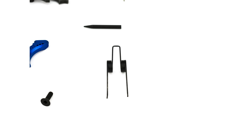 Airborne Arms Geronimo Trigger System, Compact Talon, AR-9/ AR-10/ AR-15, 3-4 lb Pull Weights, Ambidextrous, Curved, Blue, Compact, ABN-AAGT-CSU1