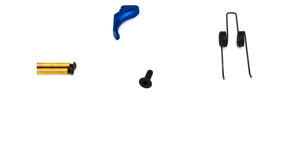 Airborne Arms Geronimo Trigger System, Compact Talon, AR-9/ AR-10/ AR-15, 3-4 lb Pull Weights, Ambidextrous, Curved, Blue, Compact, ABN-AAGT-CSU1