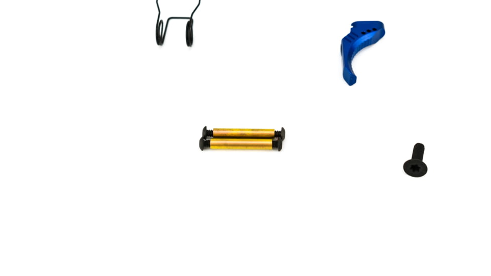 Airborne Arms Geronimo Trigger System, Compact Talon, AR-9/ AR-10/ AR-15, 3-4 lb Pull Weights, Ambidextrous, Curved, Blue, Compact, ABN-AAGT-CSU1