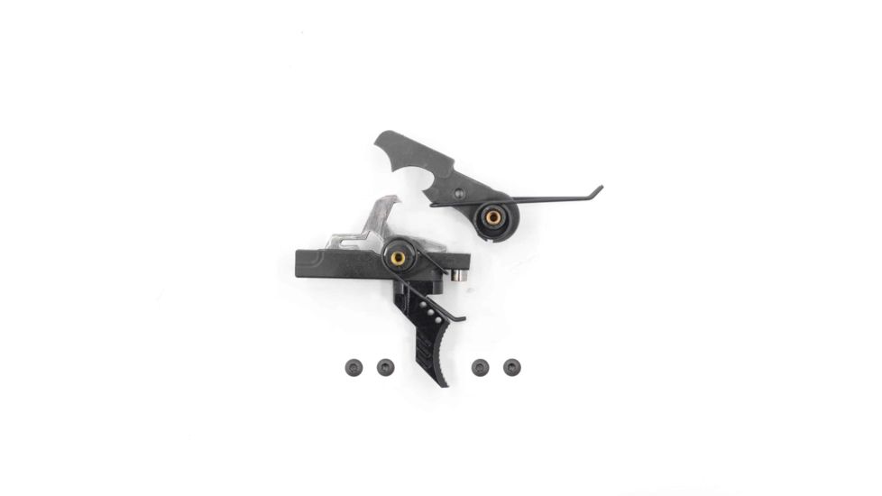 Airborne Arms Geronimo Trigger System, Extended Reach Talon, AR-9/ AR-10/ AR-15, 3-4 lb Pull Weights, Ambidextrous, Curved, Black, Extended, ABN-AAGT-CMB1
