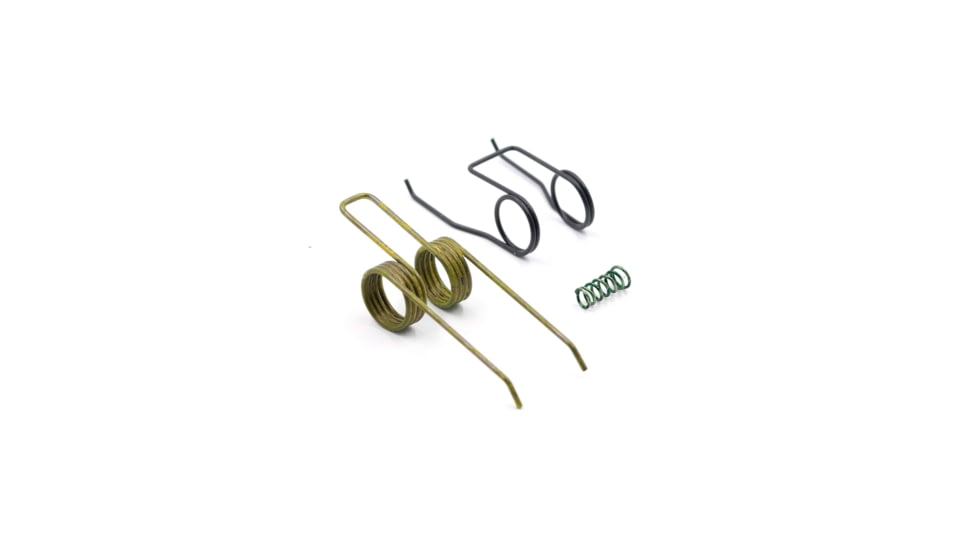 Airborne Arms Ultra-Light Pull Weight Trigger/Hammer Spring Kit, 1x Trigger Spring/ 1x Hammer Spring/ 1x Disconnector Spring, AR-9/ AR-15, Yellow/Black/Green, Small, ABN-AAGT-SSLW