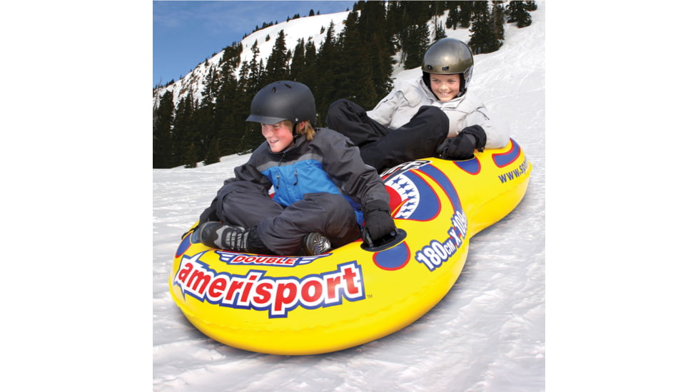 Airhead Sportsstuff Double Amerisport Snow Tube, 78In, Yellow/Red, 30-2525