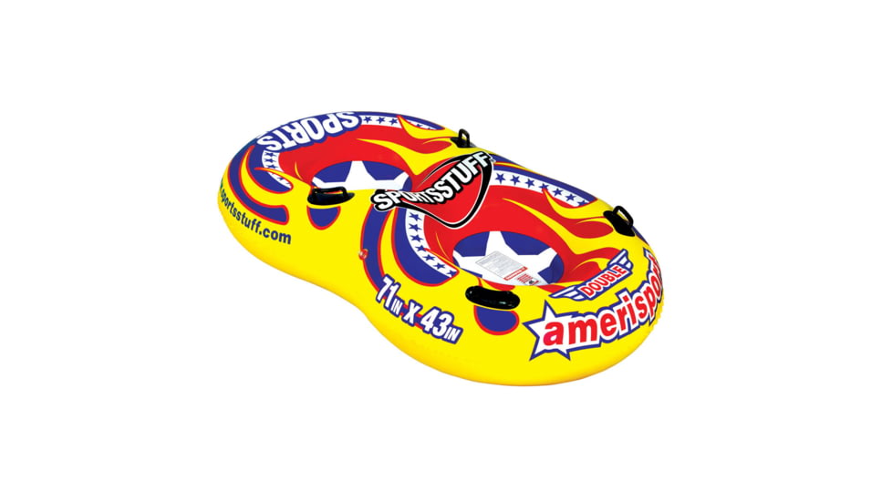 Airhead Sportsstuff Double Amerisport Snow Tube, 78In, Yellow/Red, 30-2525