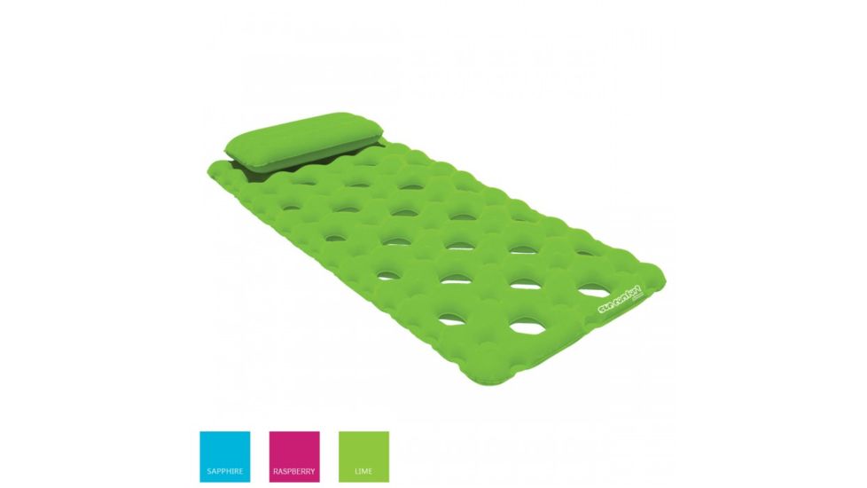 Airhead Sun Comfort Cool Suede Pool Mattress, Lime, AHSC-022