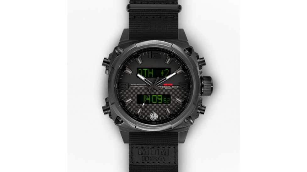 Airstryk II 45mm Black Titanium Case, Carbon Dial, Nylon Black Band