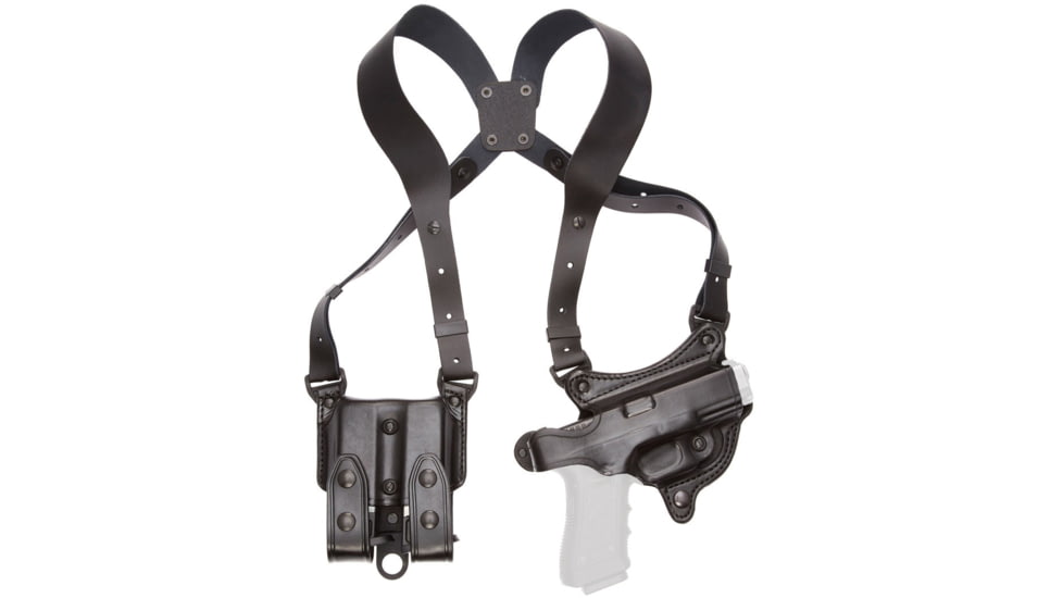 Aker Leather 107 FlatSider XR7 Shoulder Holster, Right, SIG Sauer P239, Plain, Black, H107BPR-SS239