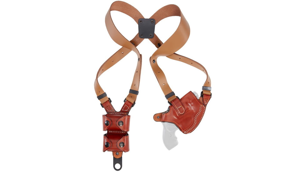 USED Aker Leather Comfort-Flex Revolver Shoulder Holster, Smith &amp; Wesson J-Frame Revolver, Right Hand, Plain, Tan, H201TPR-REVLG, EDEMO1