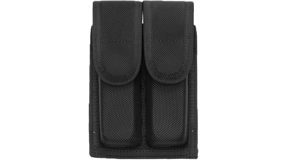 Aker Leather A-Tac Double Magazine Pouch, .40 Caliber/.45 Caliber, Black, C910 3-4