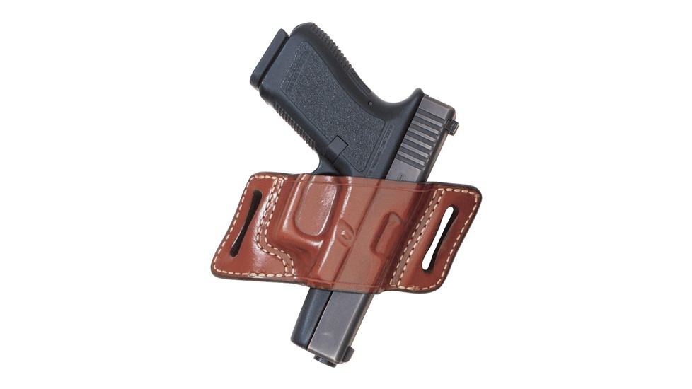 Aker Leather Model 132A White Lightning Strapless Open Top Holster, Heckler &amp; Koch P2000, Left, Plain, Tan, H132ATPLU-HKP2K