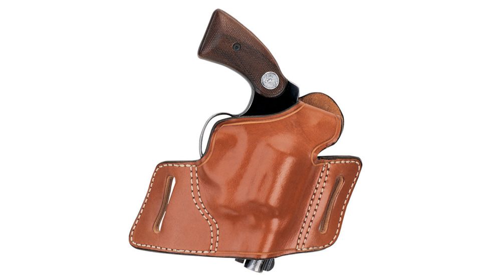 Aker Leather Model 133 White Lightning Revolver Holster, Smith &amp; Wesson J-Frame Revolver, Right, Plain, Tan, H133TPRU-SMALL