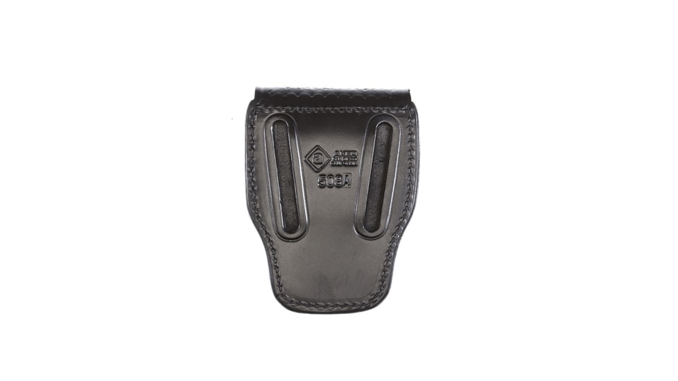 Aker Leather Model 508A ASP Handcuff Case, Small, No Snap, Basketweave, Black, A508A-BW