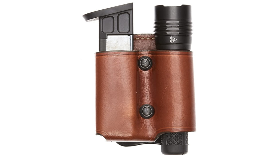 Aker Leather Model 517 D.M.S. Night Fighter Combo Mag And Light Case, Medium, Single Stack, Right, .45 Caliber, Plain, Tan, A517TPR-1