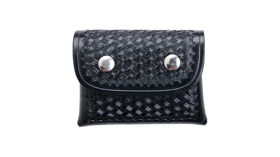 Aker Leather Model 586 Surgical Glove Pouch, No, Small, Basketweave, Black, A586-BW