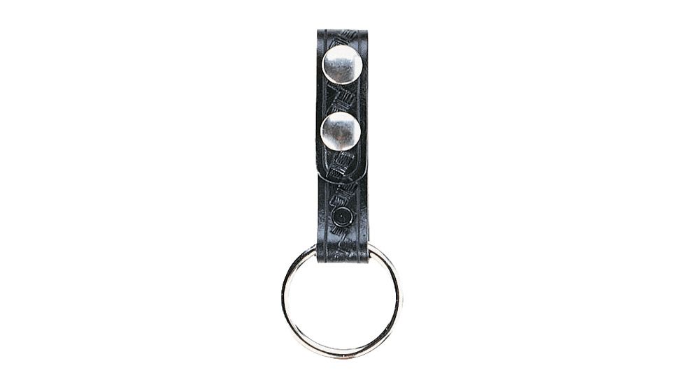 Aker Leather Baton Ring, No Snap, No Ring, Small, Plain, Black, A550-BP-NS