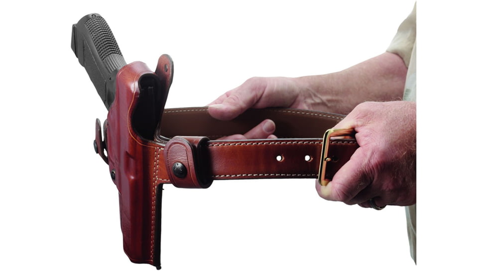 Aker Leather Aker - B21 1.50inch Reinforced Dress/gun Leather Lined Belt - B21-TP-34