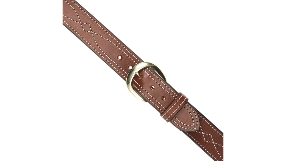Aker Leather Fancy Stitch Belt, 1-3/4, 42 in, Plain, Tan, B13-TP-42