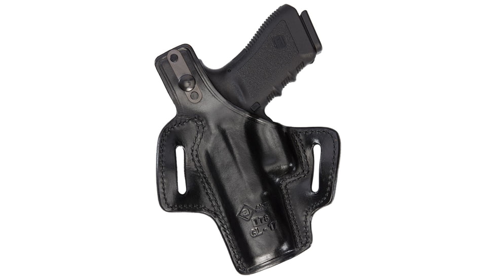 Aker Leather Hugger XL OWB Holster, Beretta 92F, Left, Plain, Black, H178BPL-BE92F