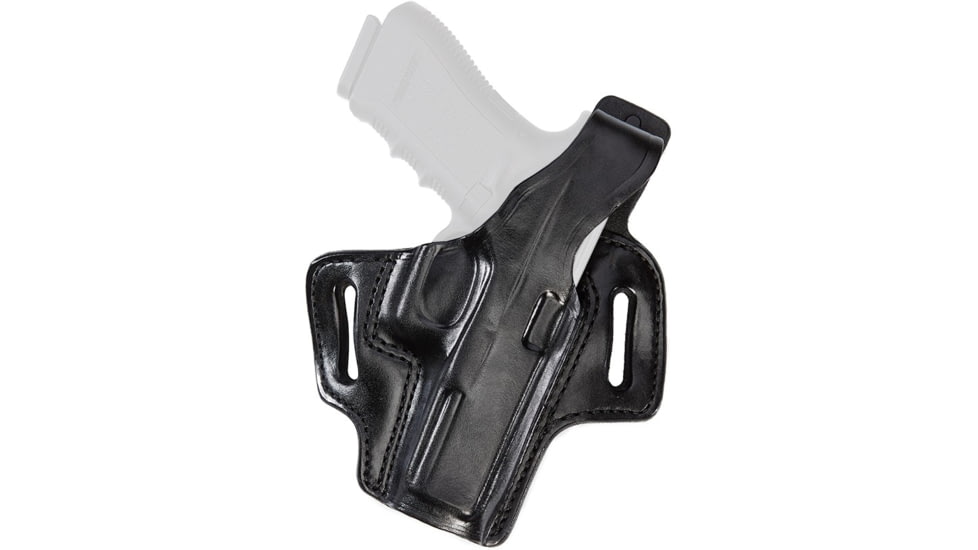 Aker Leather Hugger XL OWB Holster, Beretta 92F, Left, Plain, Black, H178BPL-BE92F