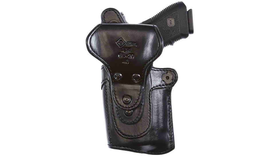 Aker Leather Model 114 Nightguard Tactical Light Low Ride Duty Holster, M&amp;P 9/40/2.0, SureFire X300U, Left, Basketweave, Black, H114BWL-MP40X3