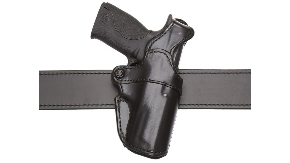Aker Leather Model 119 Blue Line High Ride Loop Duty Holster, SIG Sauer P320C, Left, Plain, Black, H119BPL-SS320C