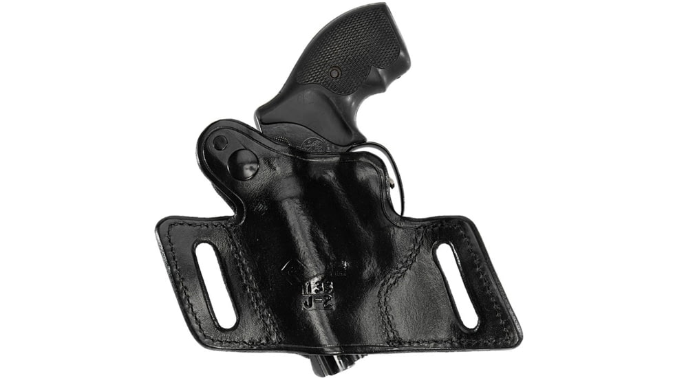 Aker Leather Model 133 White Lightning Revolver Holster, J-Frame, Right, Plain, Black, H133BPR-SMALL