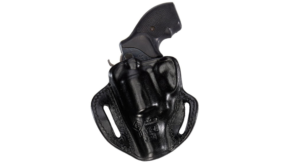 Aker Leather Model 137A Bodyguard Revolver Strapless Open Top Holster, J-Frame 2in, Right, Plain, Black, H137ABPR-SM2