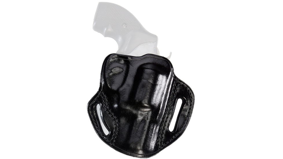 Aker Leather Model 137A Bodyguard Revolver Strapless Open Top Holster, J-Frame 2in, Right, Plain, Black, H137ABPR-SM2