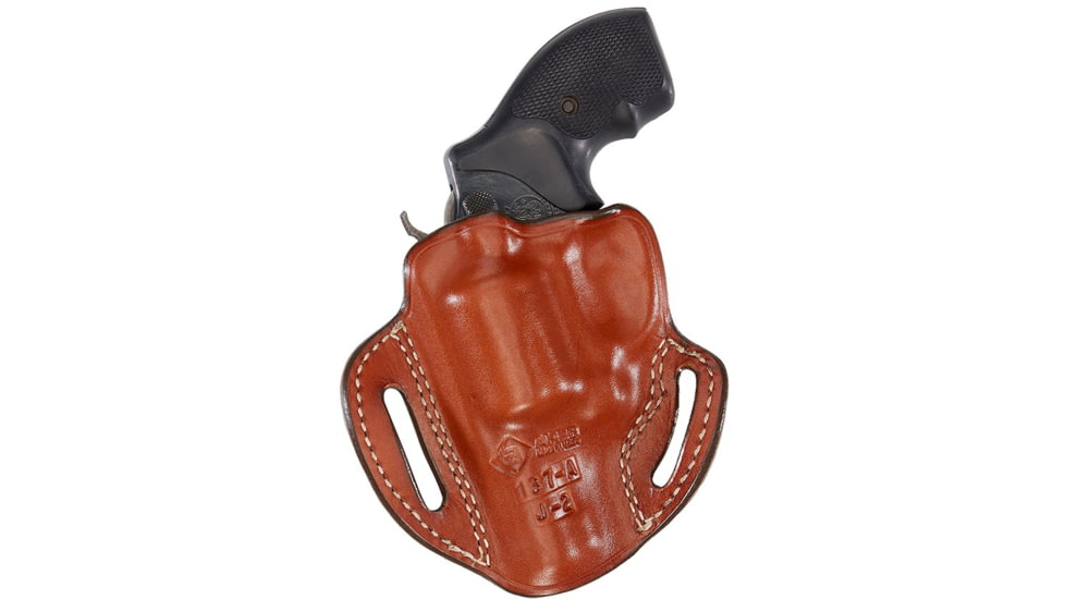 Aker Leather Model 137A Bodyguard Revolver Strapless Open Top Holster, K/L-Frame 3in, Right, Plain, Tan, H137ATPR-MED3