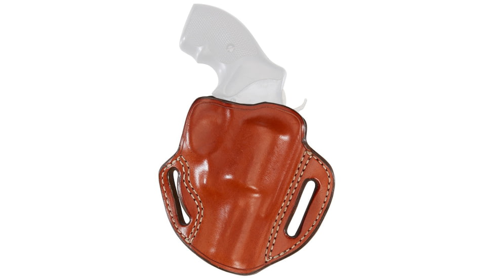 Aker Leather Model 137A Bodyguard Revolver Strapless Open Top Holster, K/L-Frame 3in, Right, Plain, Tan, H137ATPR-MED3