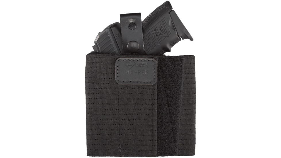Aker Leather Model 157 Comfort Flex 2 Ankle Holster, Glock 43, Right, Plain, Black, H157BPR-GL43