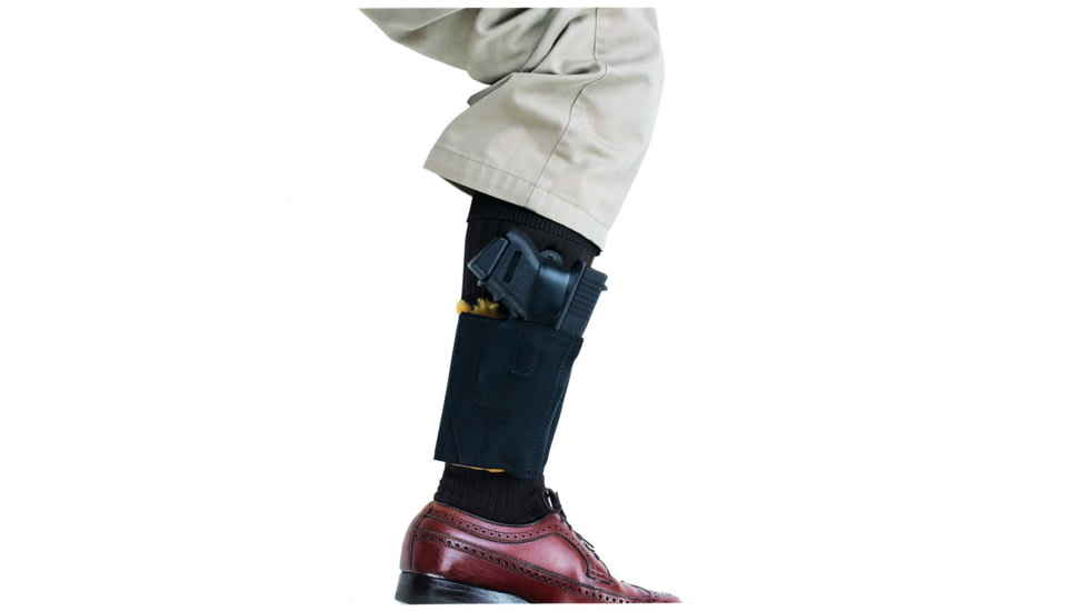 Aker Leather Model 157 Comfort Flex 2 Ankle Holster, Glock 43, Right, Plain, Black, H157BPR-GL43