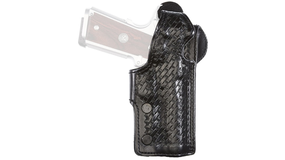 Aker Leather Model 164 Sentinel Low Ride Lined Holster, Glock 19/23/32, Right, Basketweave, Black, H164BWR-GL1923