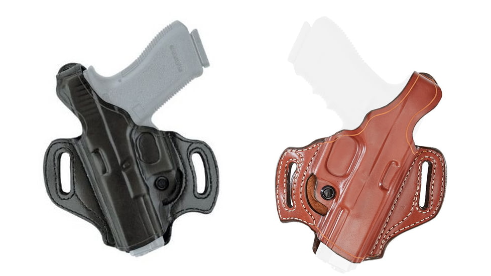 Aker Leather Model 168 Flatside Xr12 Holsters, Black, Tan