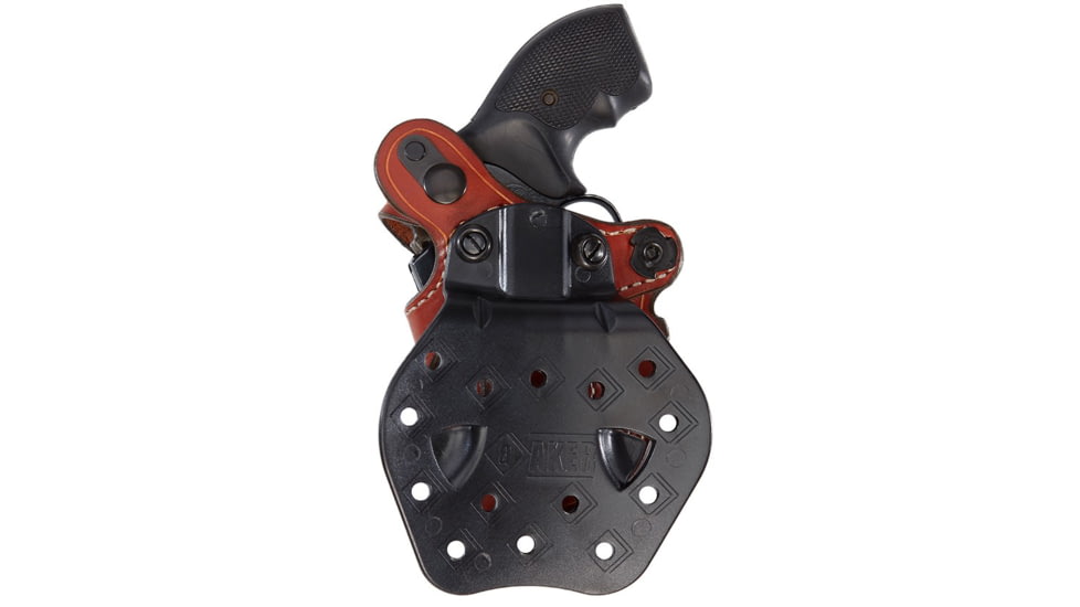 Aker Leather Model 244 D.A Revolver Thumb Break Holster, J-Frame 2in, Left, Plain, Tan, H244TPL-SM2