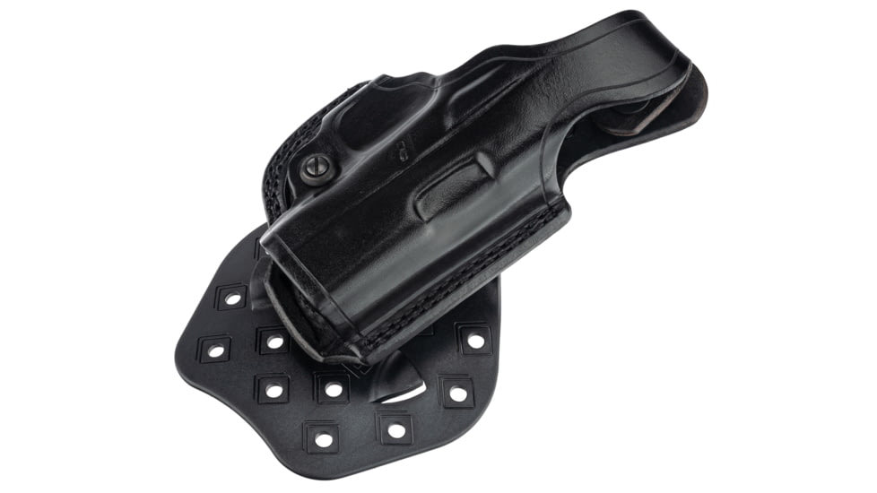 Aker Leather Model 268 Flatside Paddle XR17 Thumb Break Holster, Glock 43X, Right, Plain, Black, H268BPR-GL43X