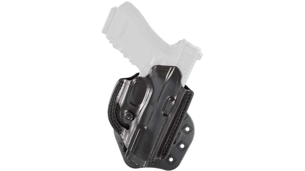 Aker Leather Model 268A Flatsider Paddle XR19 Strapless Open Top Holsters, Colt 1911, Right, Plain, Black, H268ABPR-CO1911