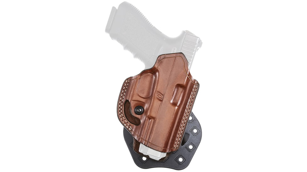 Aker Leather Model 268A Flatsider Paddle XR19 Strapless Open Top Holsters, SIG Sauer P320 Compact, Right, Plain, Tan, H268ATPR-SS320C
