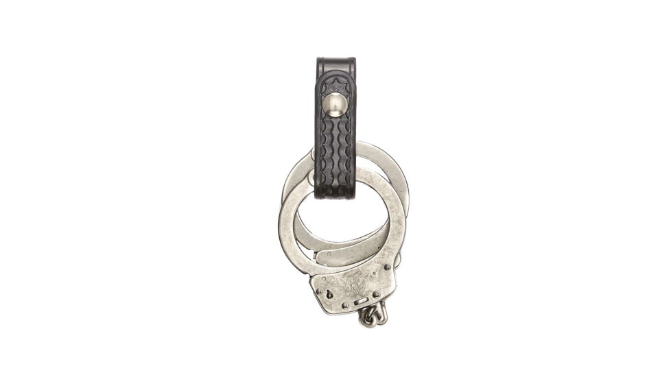Aker Leather Model 504 1inch Wide Handcuff Strap, Basketweave, Black, A504-BW