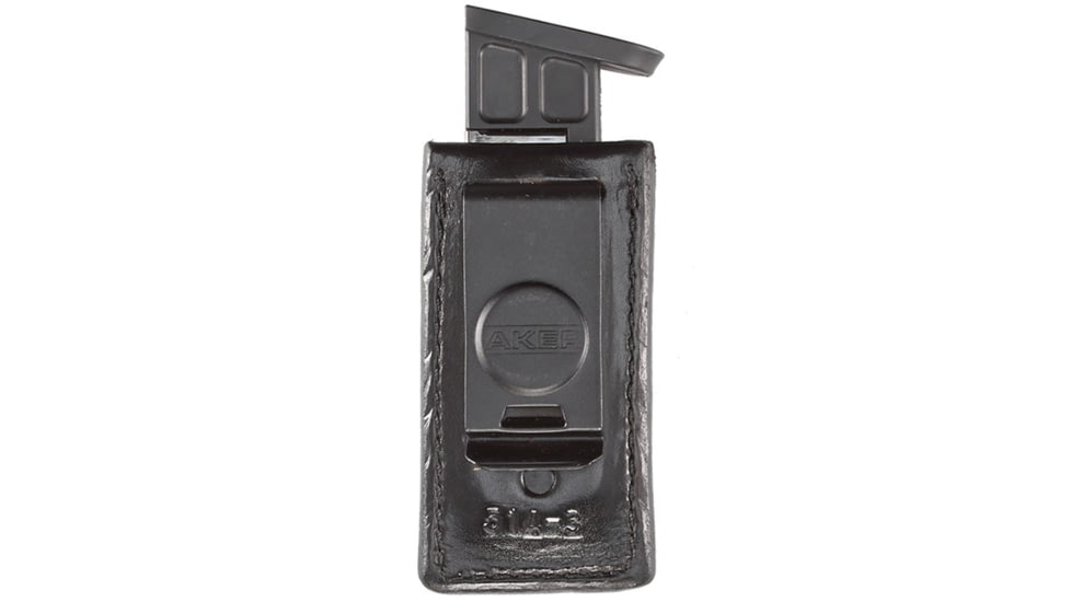 USED Aker Leather Model 514 Smp Magazine Pouch, Plain, Black, A514-BP-4, EDEMO1, Used, Condition Fair, Scratches