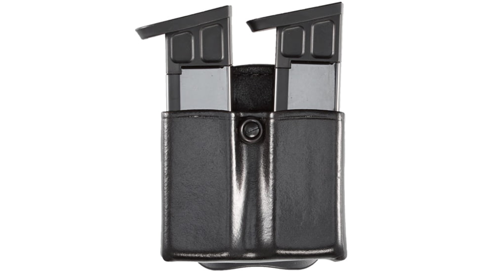 Aker Leather Model 523 D.M.S. Twin Double Magazine Pouch, Double Stack 9mm Magazines, Black, A523-BP-2