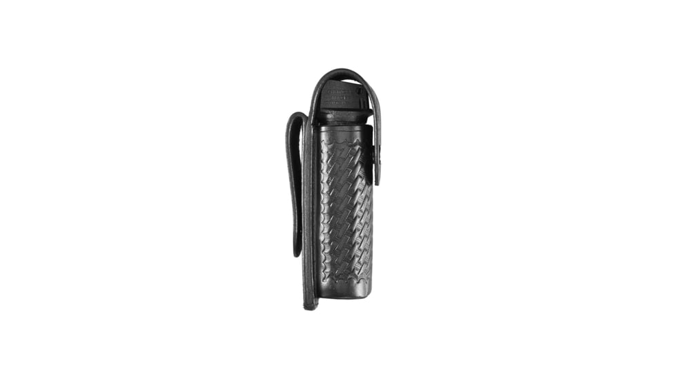 Aker Leather Model 570 Snap-on Mace Case, Basketweave, Black Snap, Medium, A570-BW-BK