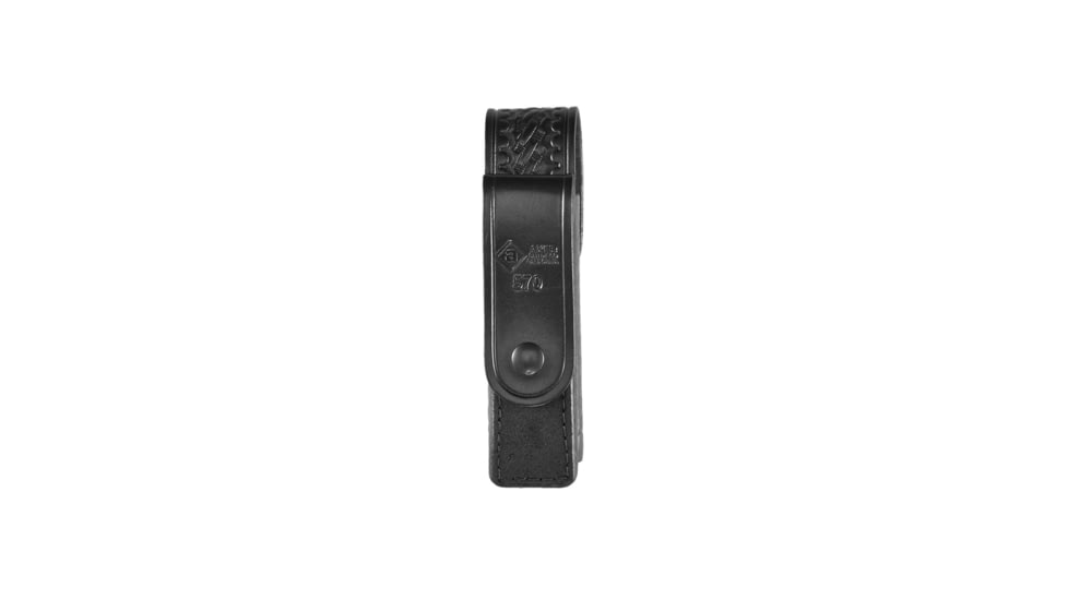 Aker Leather Model 570 Snap-on Mace Case, Basketweave, Black Snap, Medium, A570-BW-BK